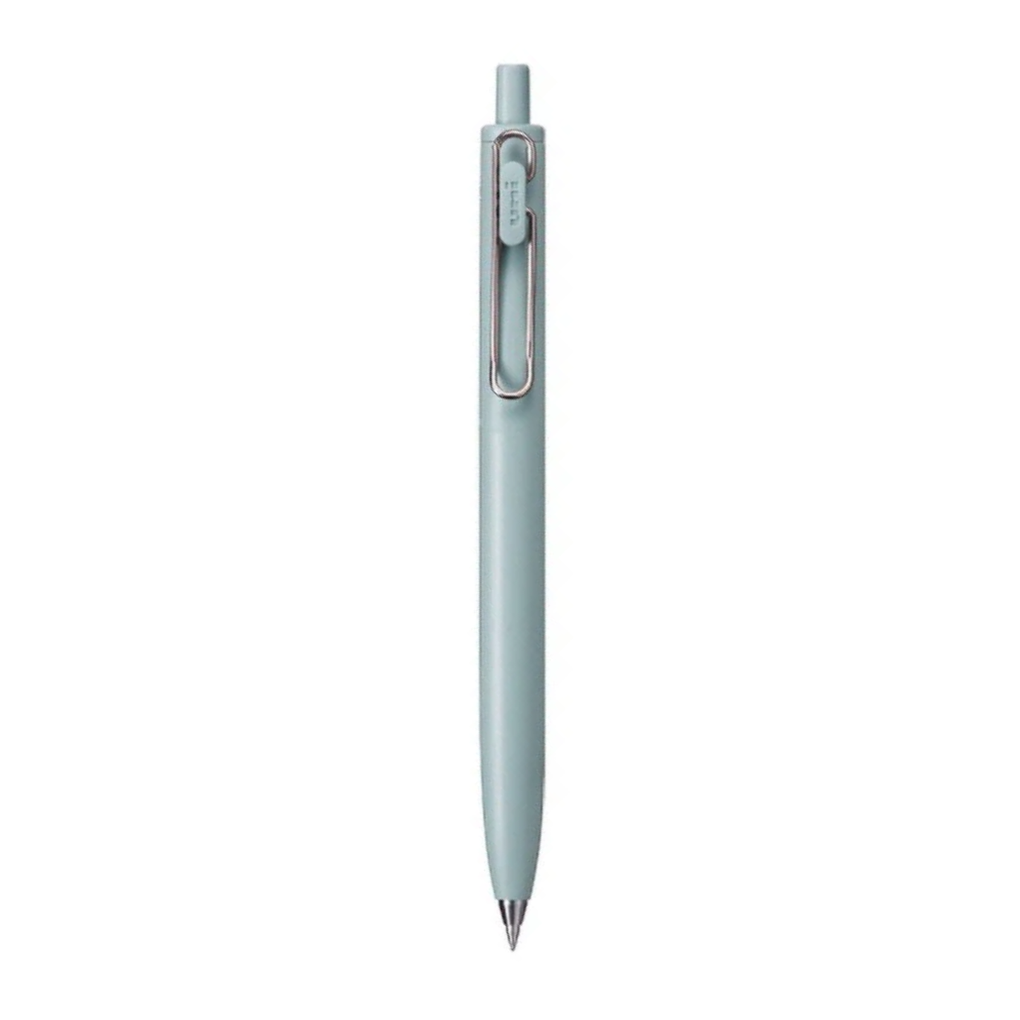 Light gray pen on a white background