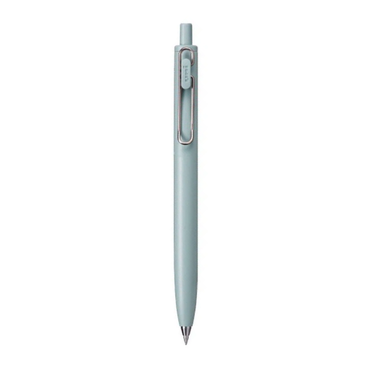 Light gray pen on a white background