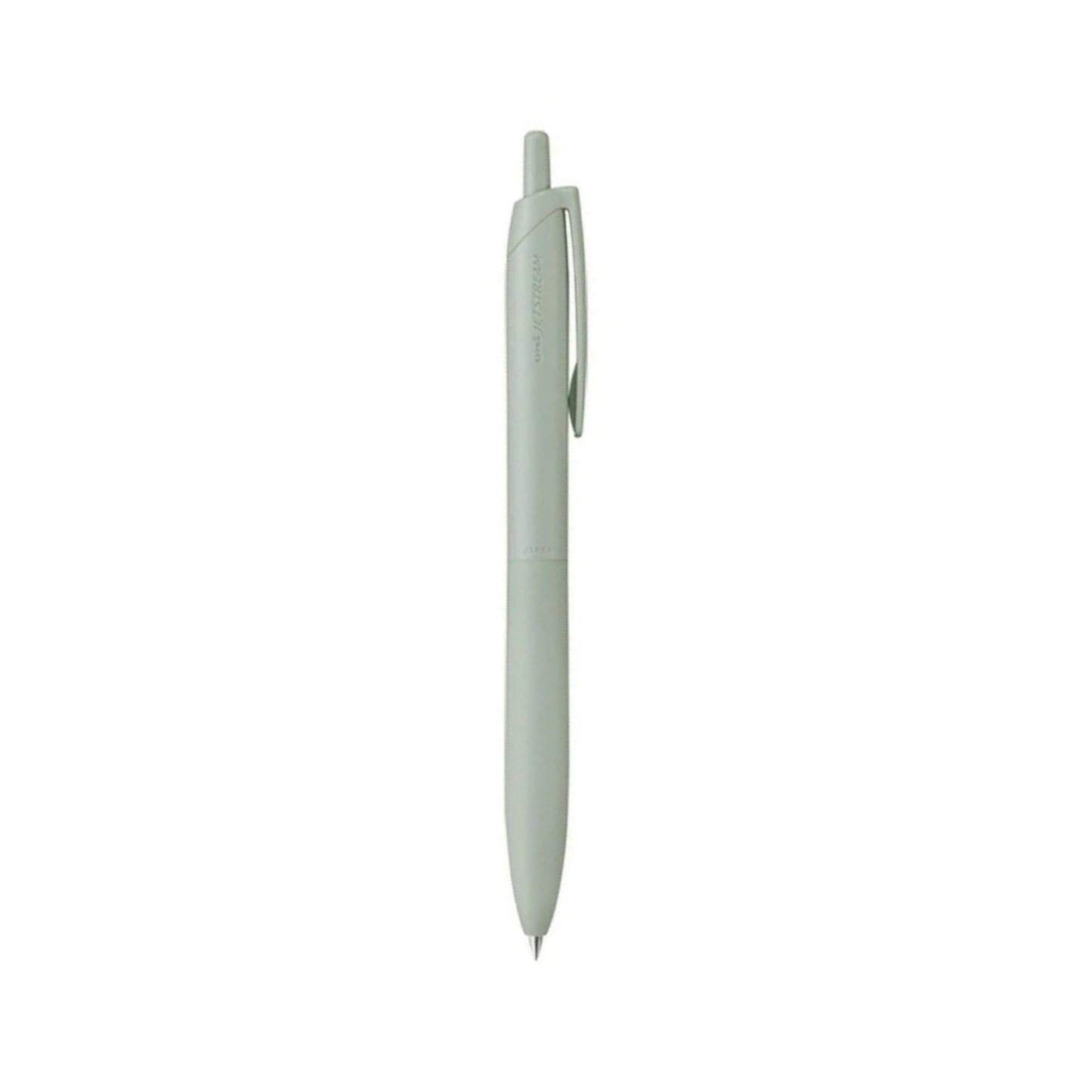 Light gray pen on a white background