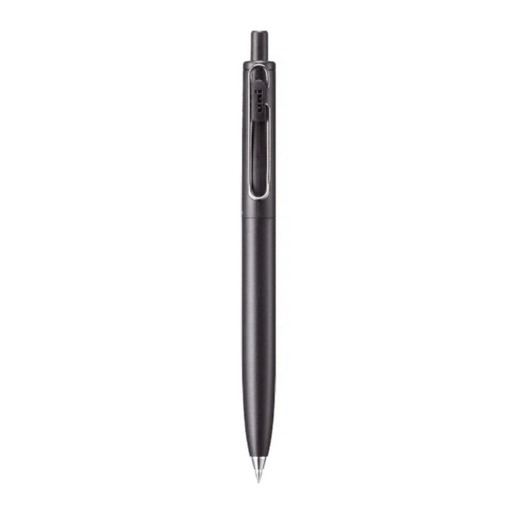 Black pen on a white background