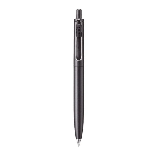 Black pen on a white background