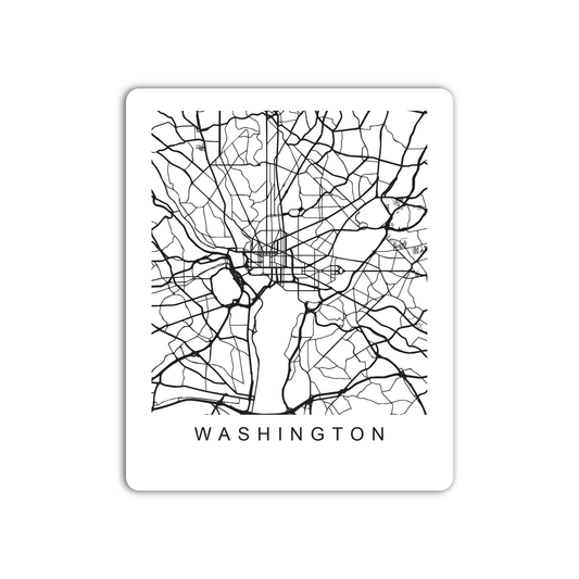 Washington U.S. Street Map Sticker
