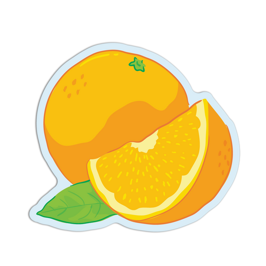 Whole and Slice Orange - Italian Vibes Sticker - The Stkr Store