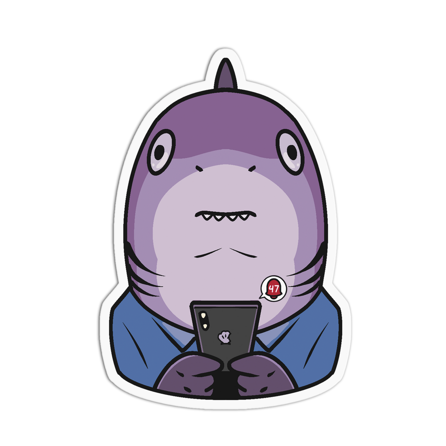 Phone Notifications Working Shark Sticker