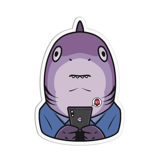 Phone Notifications Working Shark Sticker