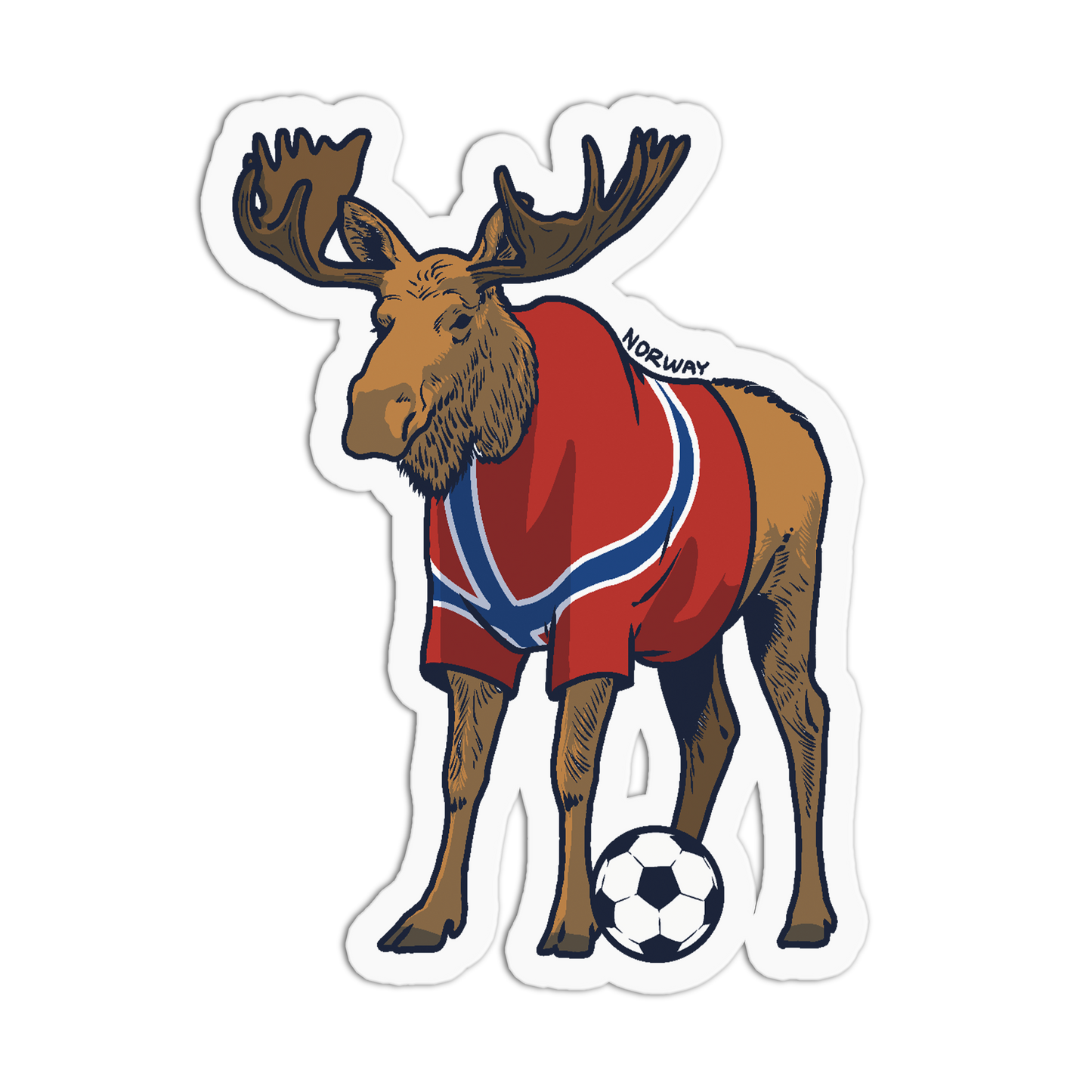Norway Moose Soccer World Cup Sticker