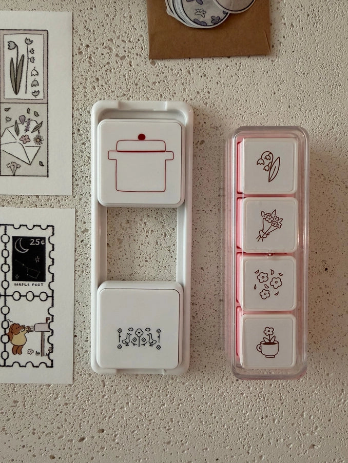Flowers Button Stamp - The Stkr Store