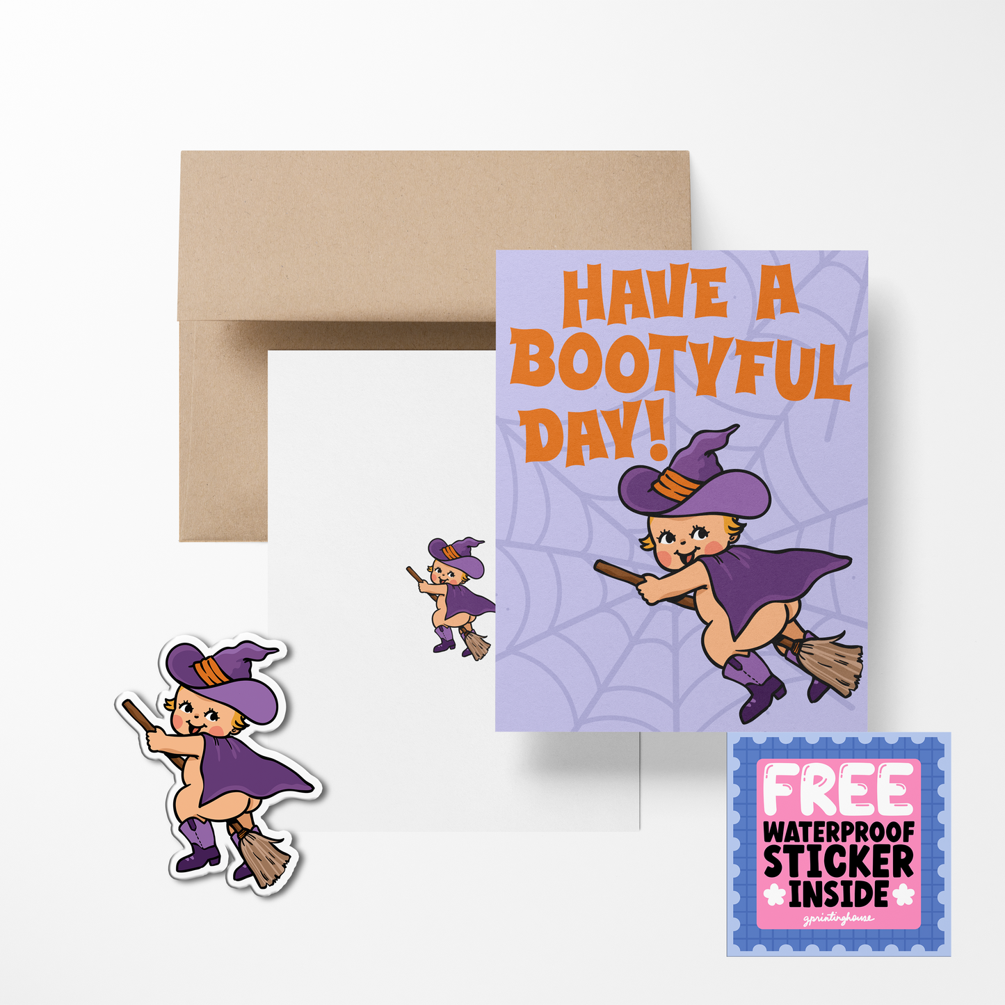 Have A Bootyful Day! Retro Babies Greeting Cards