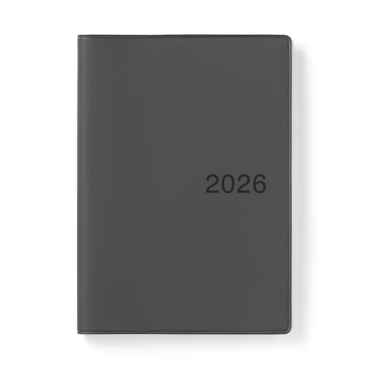 MUJI Dark Grey 2026 Monthly/Weekly Planner A6