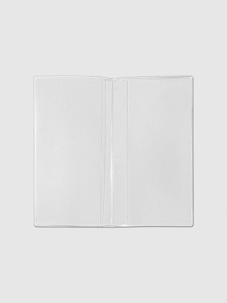 Clear plastic sheet on a white background