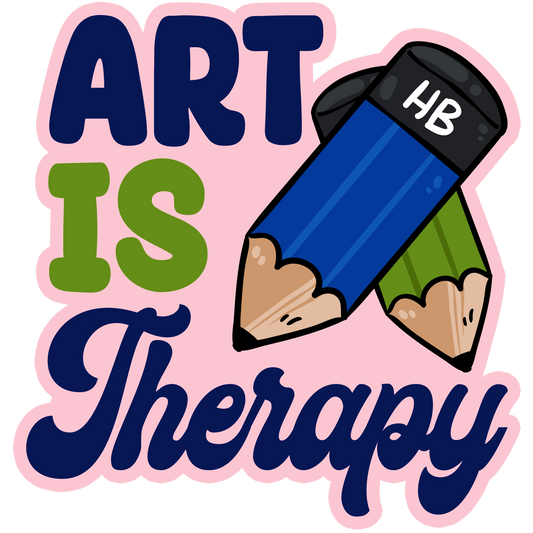 Art is Therapy Art Materials Stickers
