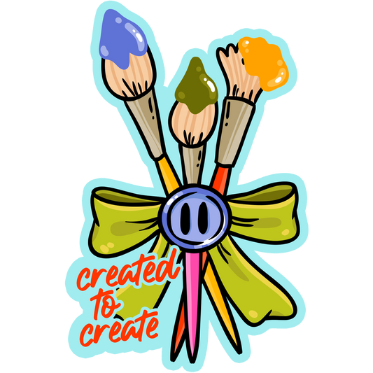 Created to Create Art Materials Stickers