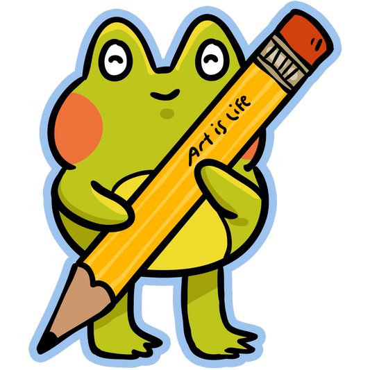 Frog Pencil Art Materials Stickers