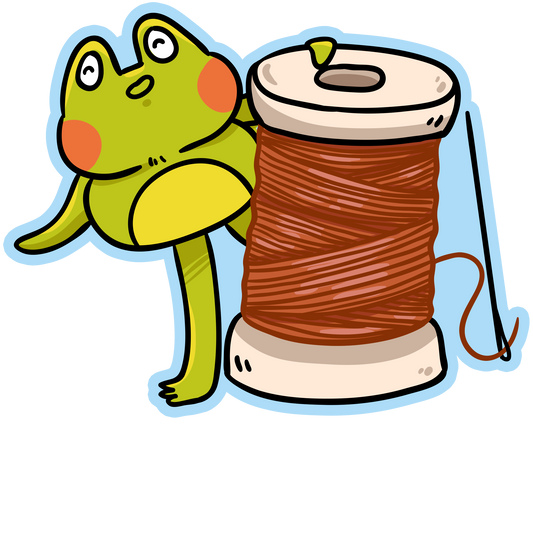 Frog Thread Art Materials Stickers