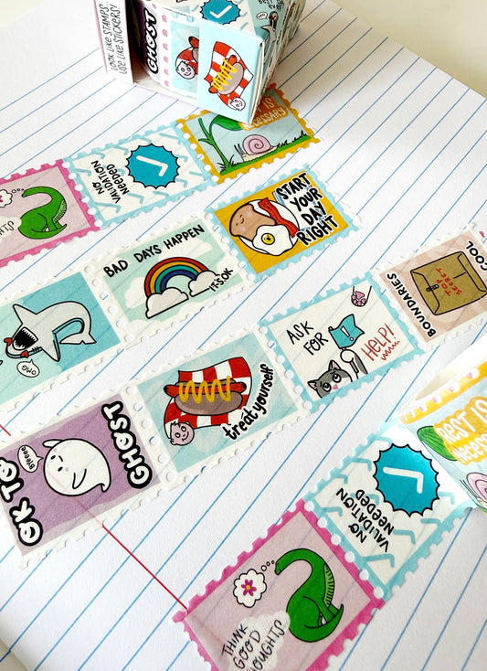 Tiny Pep Talks Faux-stage Stamp Washi