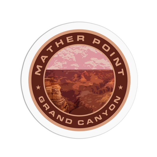 Mather Point, Grand Canyon - Travel Series Arizona Sticker - The Stkr Store