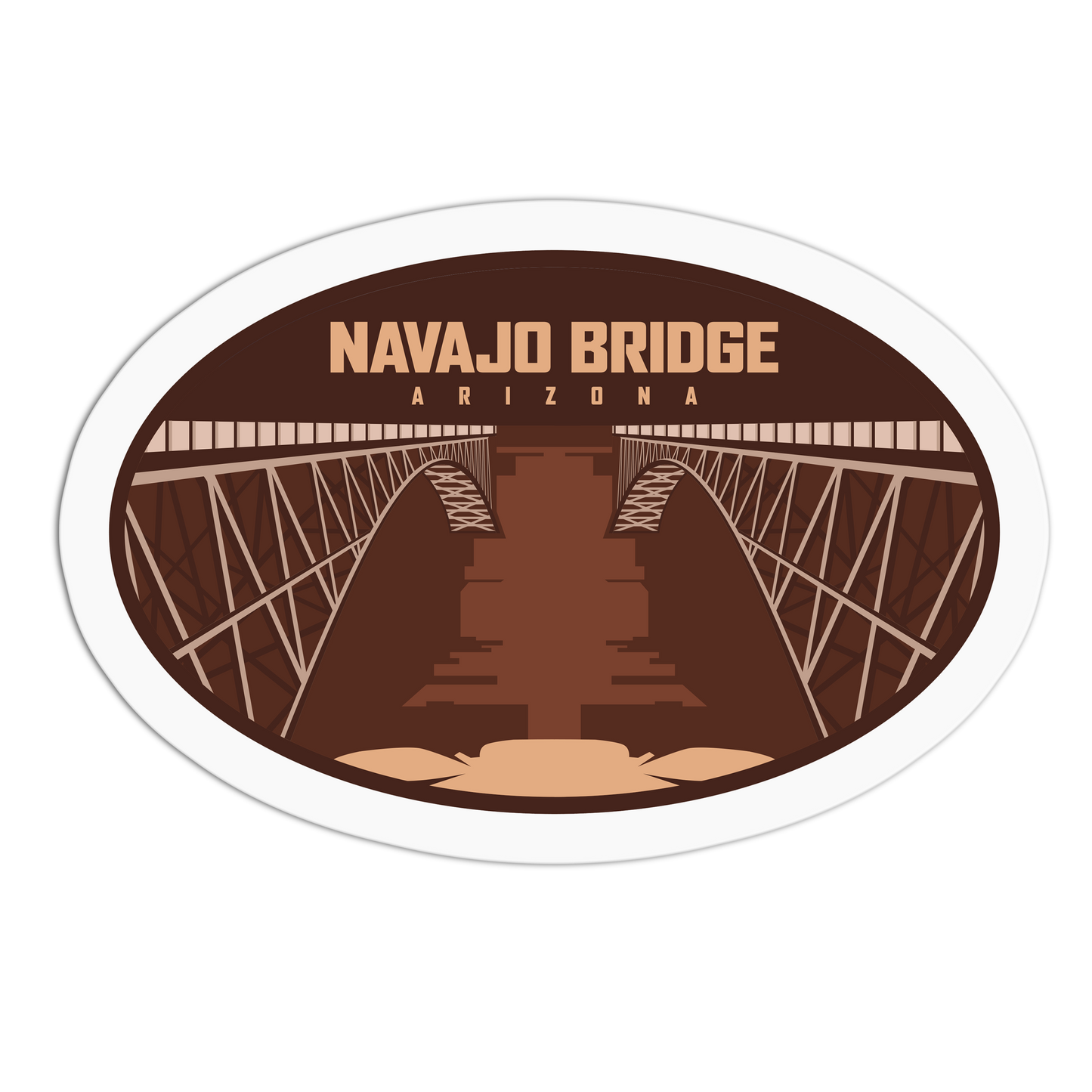 Navajo Bridge - Travel Series Arizona Sticker - The Stkr Store