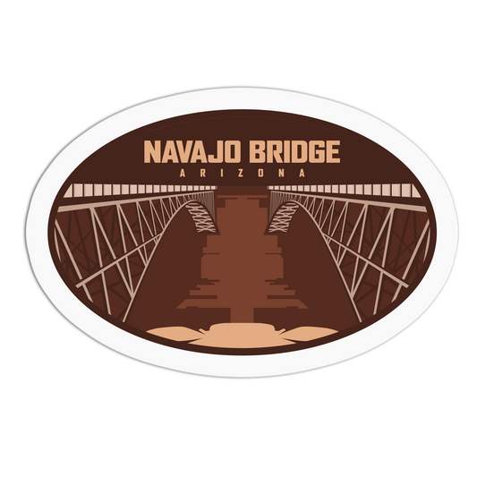 Navajo Bridge - Travel Series Arizona Sticker - The Stkr Store