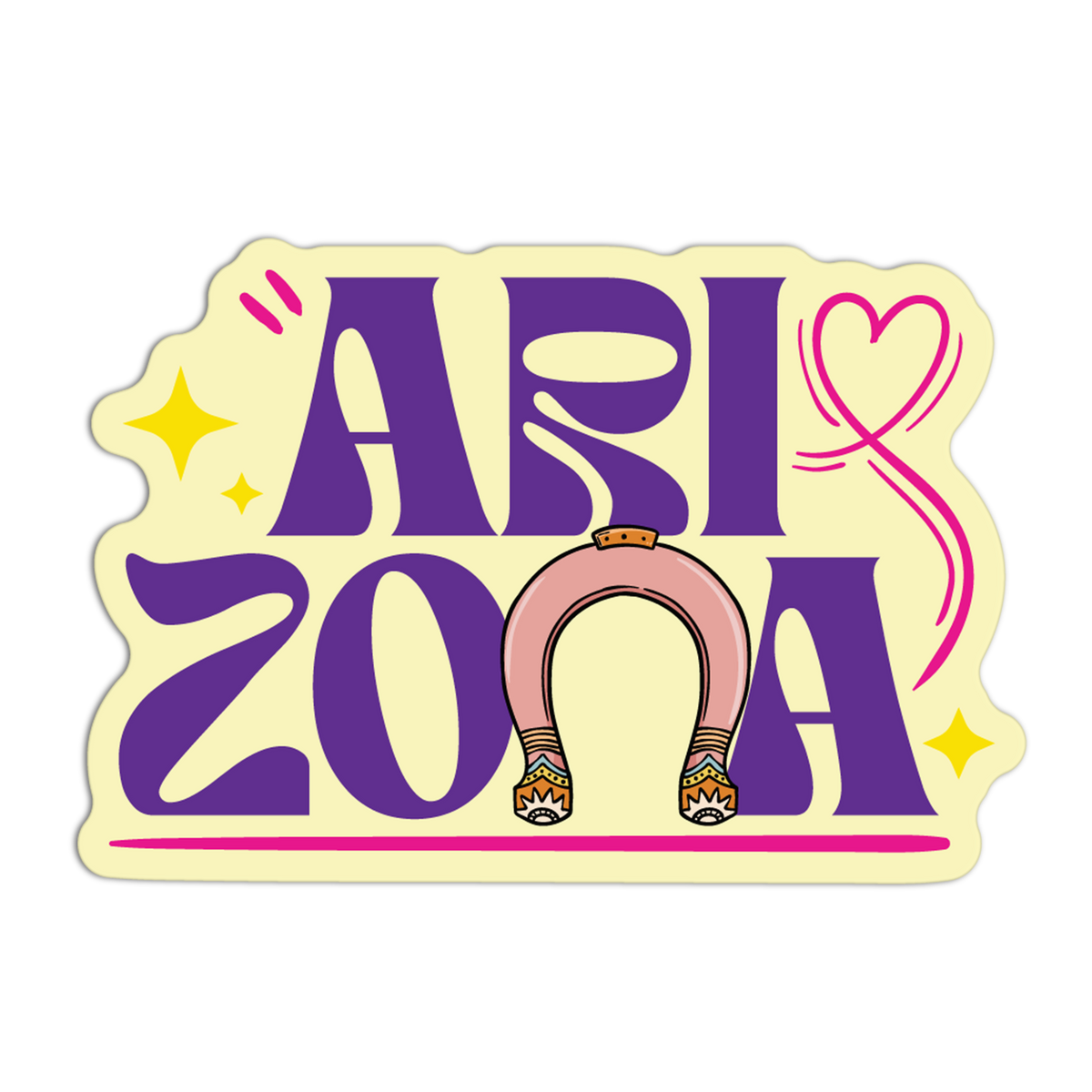 Lasso Horseshoe - Coquette Arizona Sticker