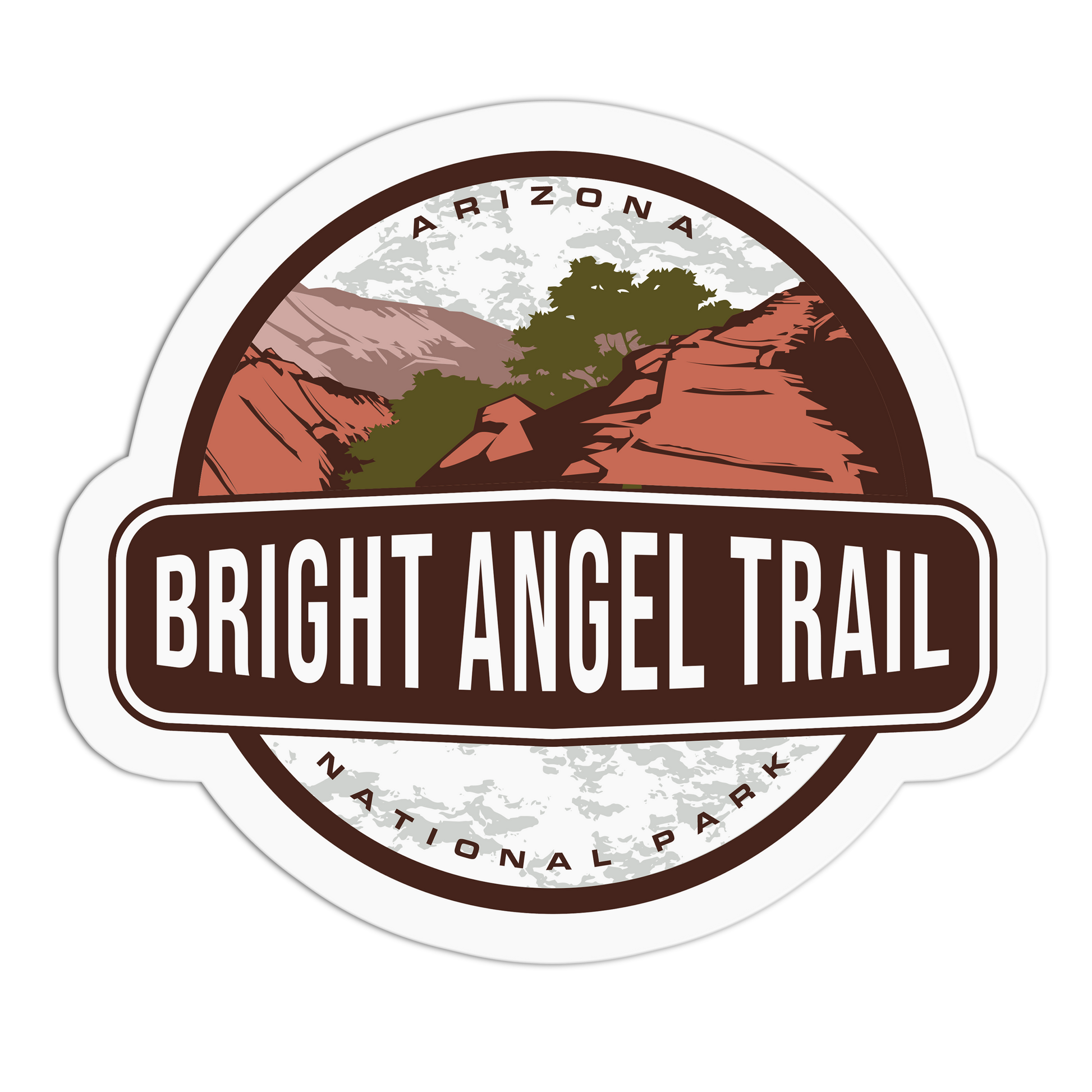 Bright Angel Trail - Travel Series Arizona Sticker - The Stkr Store