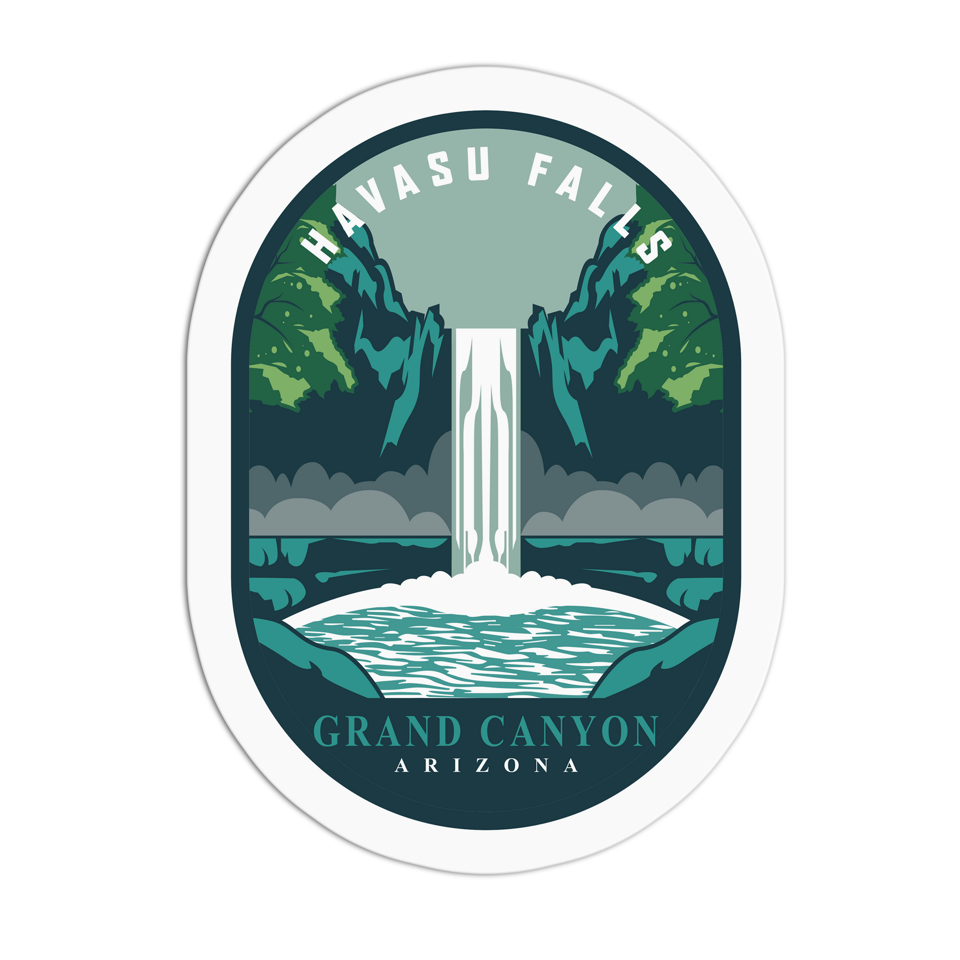 Havasu Falls - Travel Series Arizona Sticker - The Stkr Store