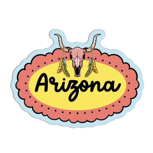 Feather Skull - Coquette Arizona Sticker