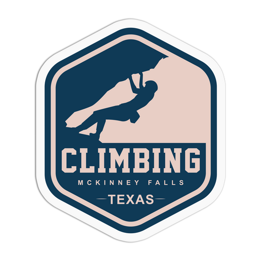 Climbing Mckinney Falls Travel Series Austin Texas Stickers