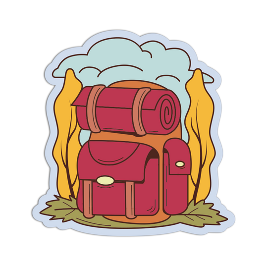Hiking Backpack Autumn Outdoor Sticker