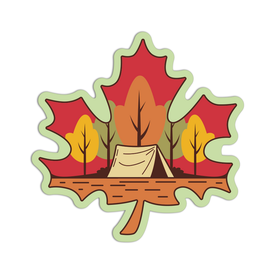 Leaf Tent Autumn Outdoor Sticker