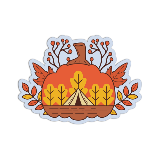 Pumpkin Camp Autumn Outdoor Sticker