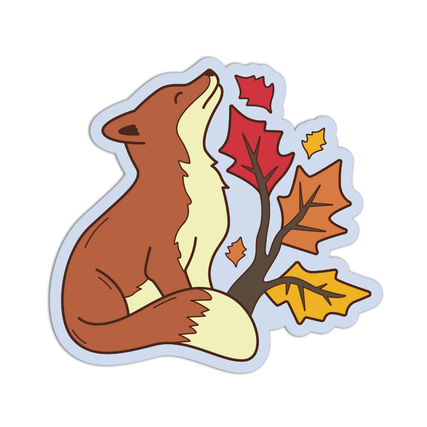 Forest Fox Autumn Outdoor Sticker