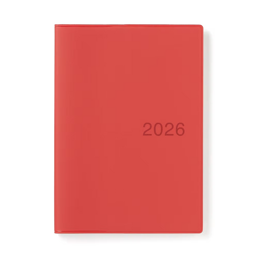 MUJI Red 2026 Monthly/Weekly Planner B6