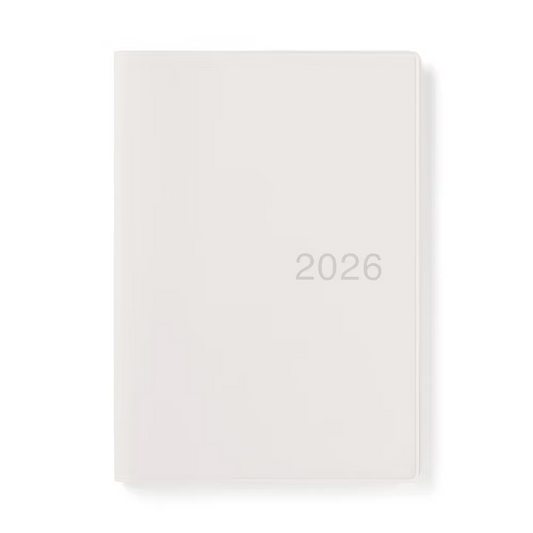 MUJI White Grey 2026 Monthly/Weekly Planner B6