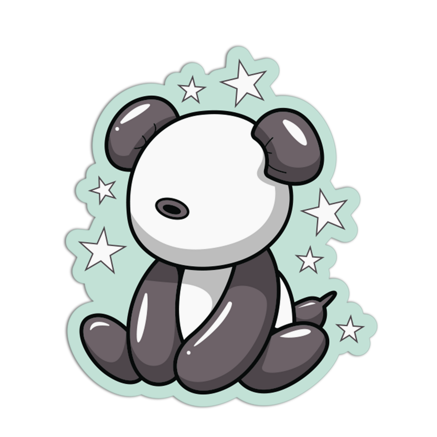 Cute Panda Balloon Animal Sticker