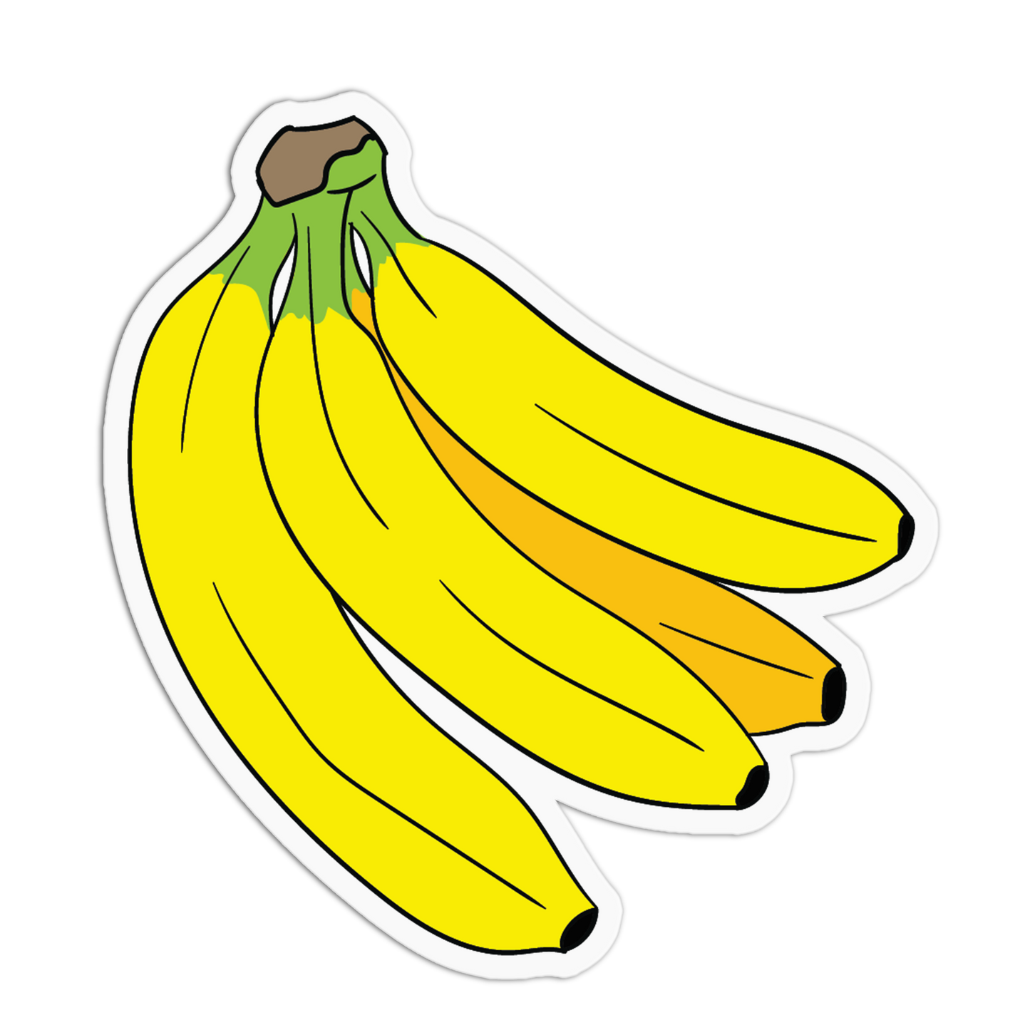 Illustration of a bunch of bananas on a white background