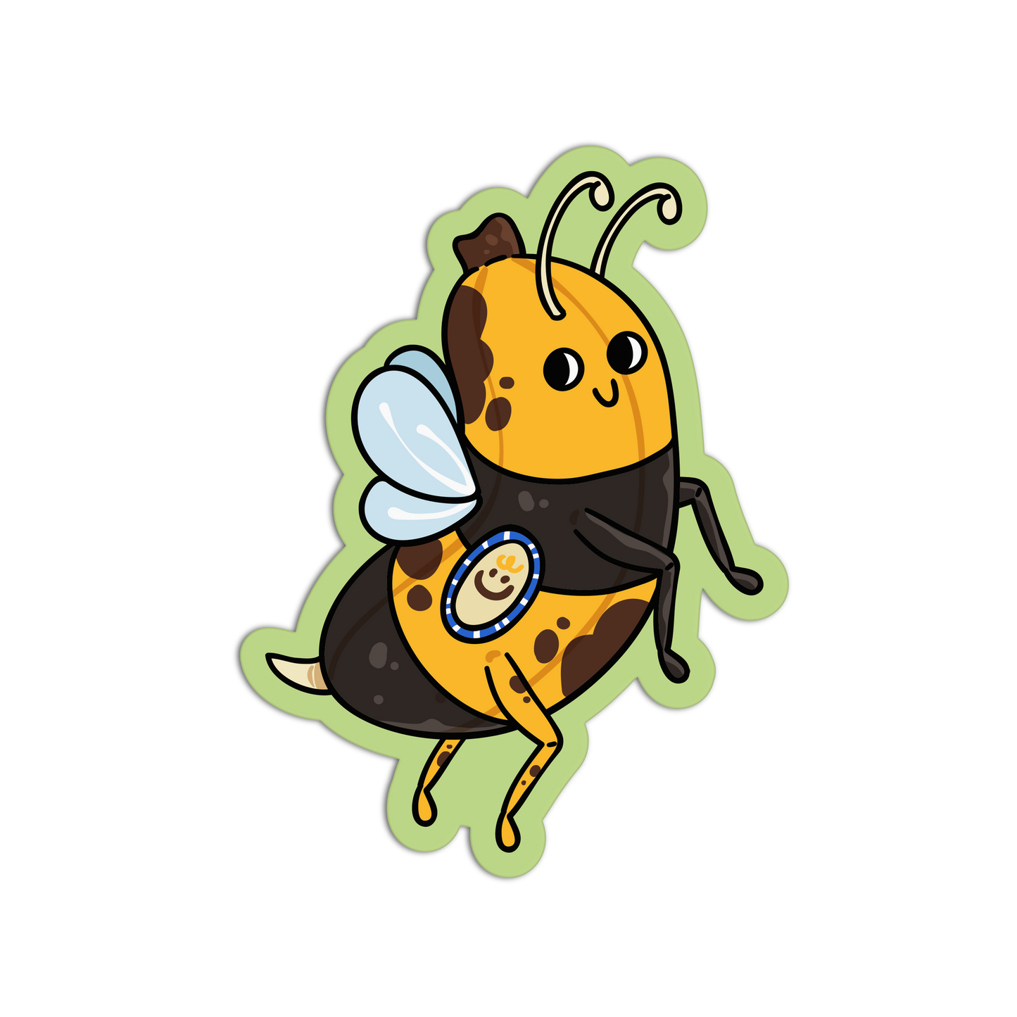 Flying Busy Bee Banana Animals Sticker