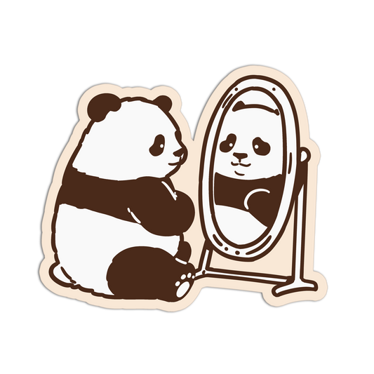 Mirror Reflection Panda Stickers