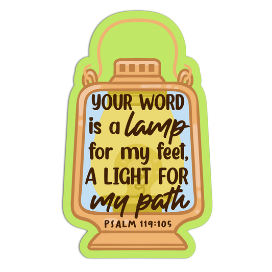 Your Word Is A Lamp For My Feet Bible Verse Stickers