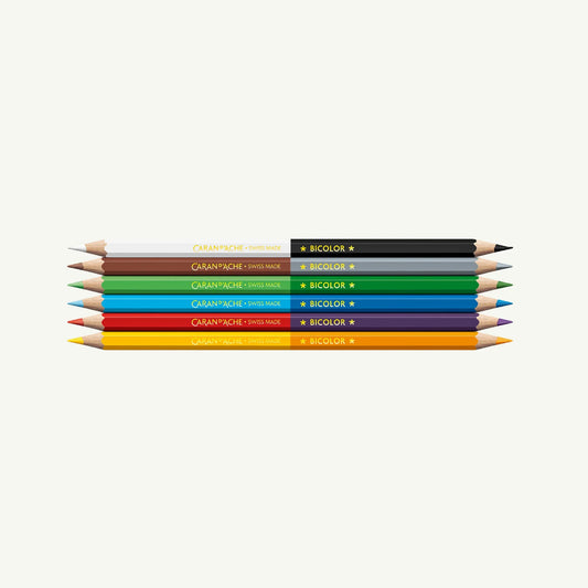 Swisscolor Bi-color Water-soluble Color Pencil Set
