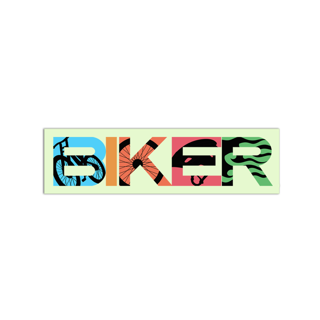 Biker (Colorful) – The Stkr Store