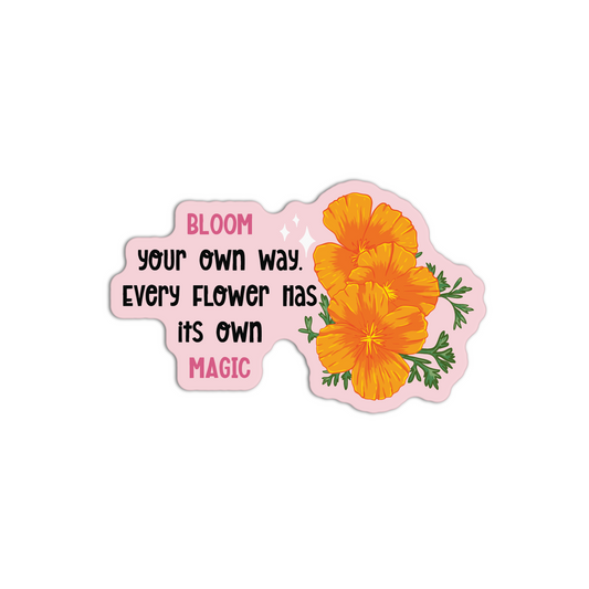 Bloom Your Own Way California Poppy Stickers