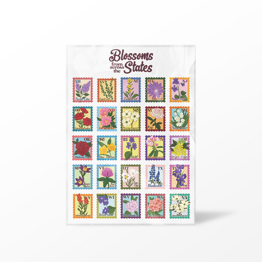 STICKER SHEET -  Blossoms from Across the States