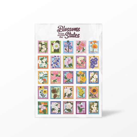 STICKER SHEET -  Blossoms from Across the States