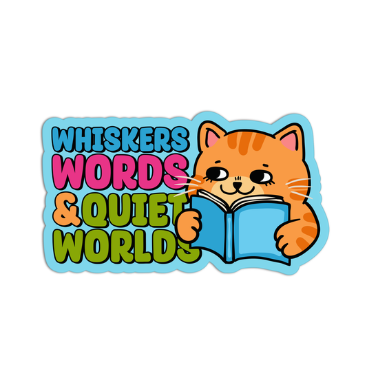 Whiskers Words & Quiet Worlds Books And Reading Stickers
