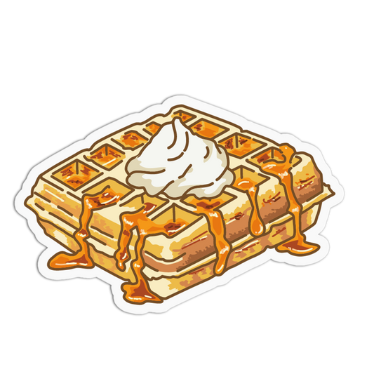 Belgian Waffle Breakfast Food Sticker