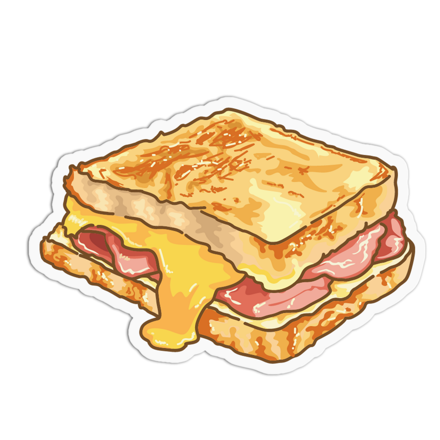 Ham Cheese Breakfast Food Sticker