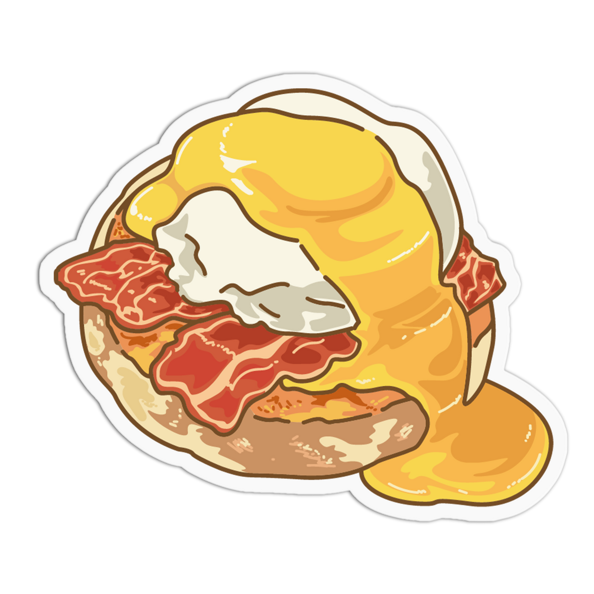 Eggs Benedict Breakfast Food Sticker