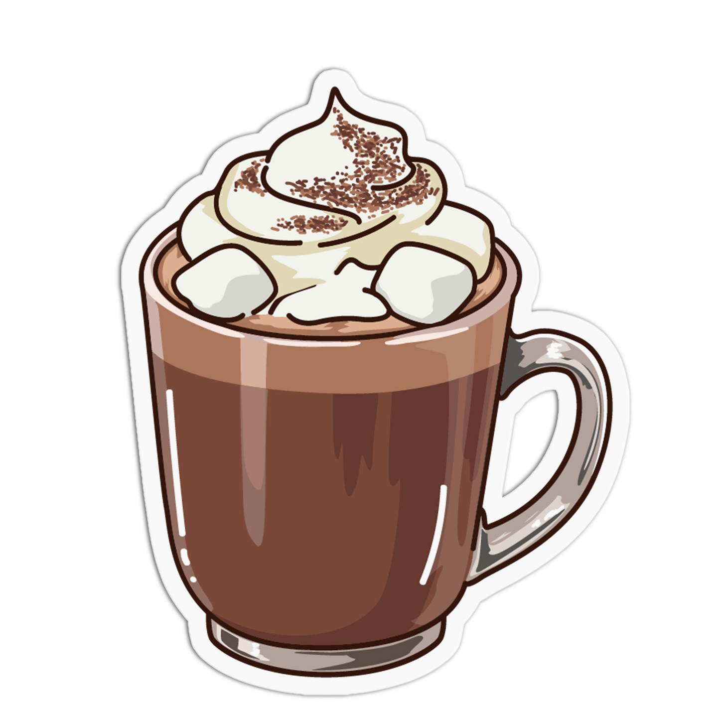 Hot Mocha Breakfast Food Sticker