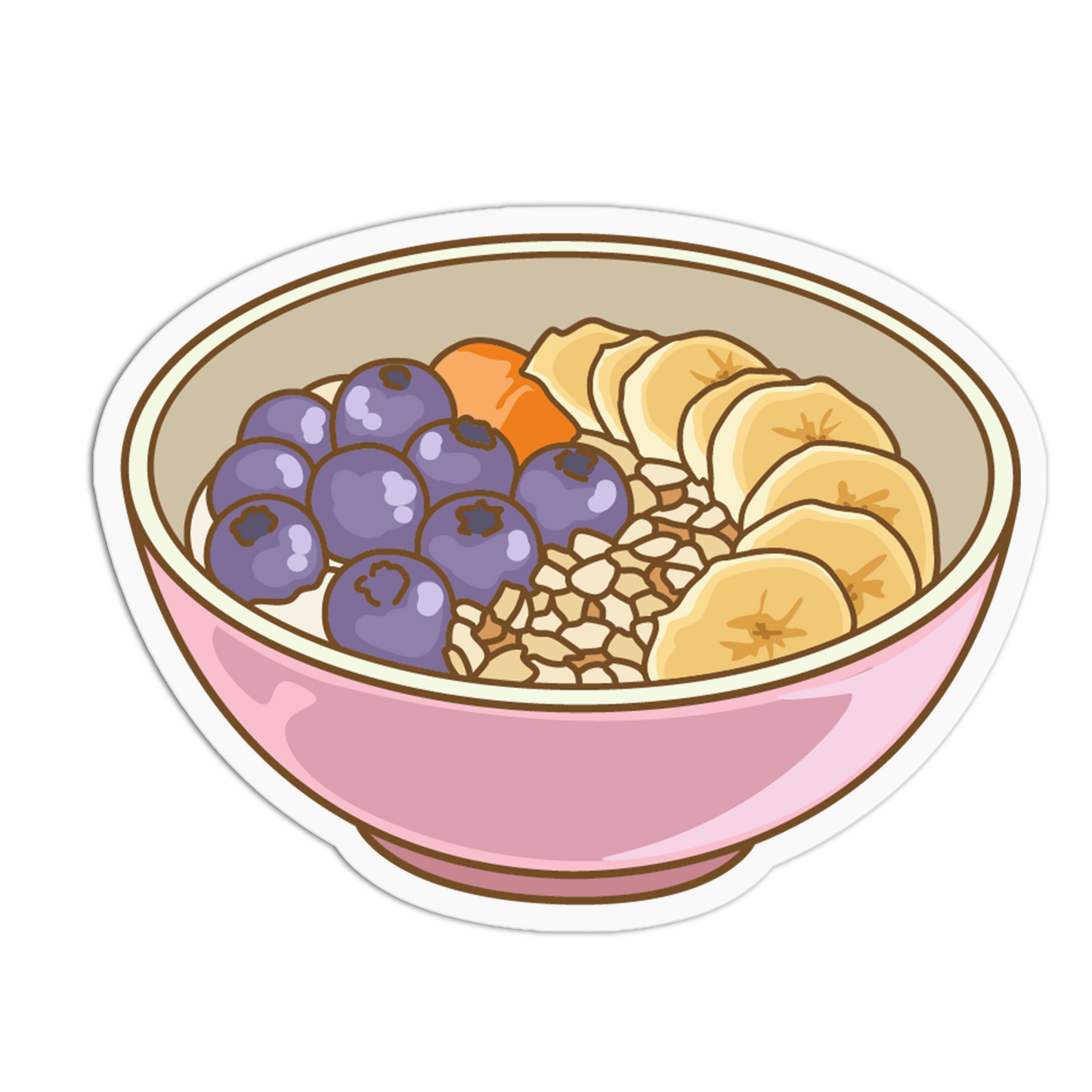 Oatmeal Bowl Breakfast Food Sticker