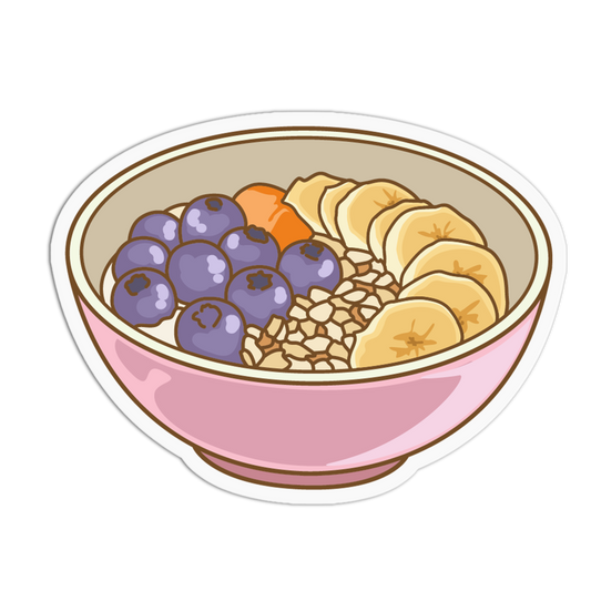 Oatmeal Bowl Breakfast Food Sticker